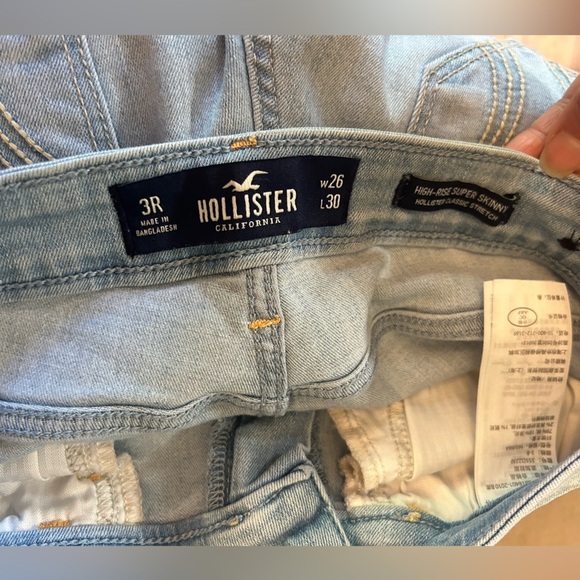 Hollister high rise super skinny classic stretch Jeans LightWash Denim Sz-3R. O5 - Picture 7 of 12